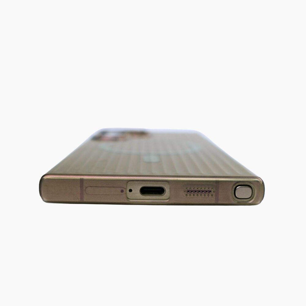 FrostEdge Slim MagSafe Case for Samsung S24 Ultra | Frosted Ribbed Transparent Back Cover | Black & Grey Accent Options | Lightweight Protective Case - Image 3