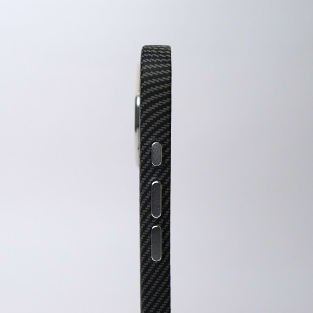 FeatherShell Ultra Slim iPhone Case | Lightweight Polycarbonate Back Cover | PixelWeave Black Pattern | Thin Minimalist Case for iPhone 16 - Image 2